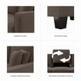 thumbnail image 5 of Stockton 99W L Shaped Sectional Couch in Chocolate Brown Microsuede, 5 of 5