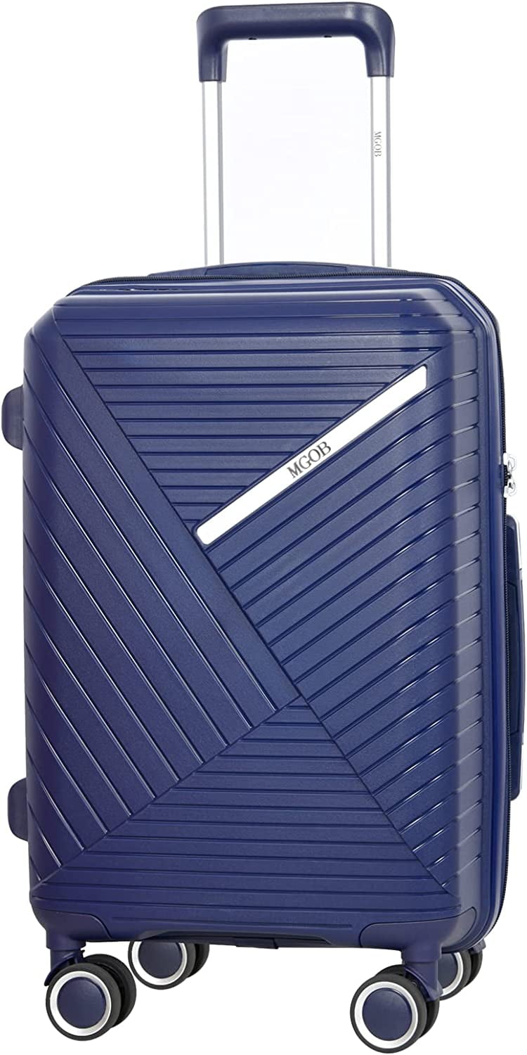 MGOB Luggage Carry On Cabin Suitcase PP Hard Shell Durable Lightweight