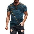 thumbnail image 2 of Leesechin Mens Fitted T Shirts Clearance Cool Graphic Tee for Men Digital Print, 2 of 5