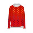 thumbnail image 3 of ZUKMRJPC Christmas Sweaters for Women Fur Collared Fashion Colorful Wave Point Pullover Casual Soft Comfy Long Sleeve Party Holiday Tops, 3 of 5