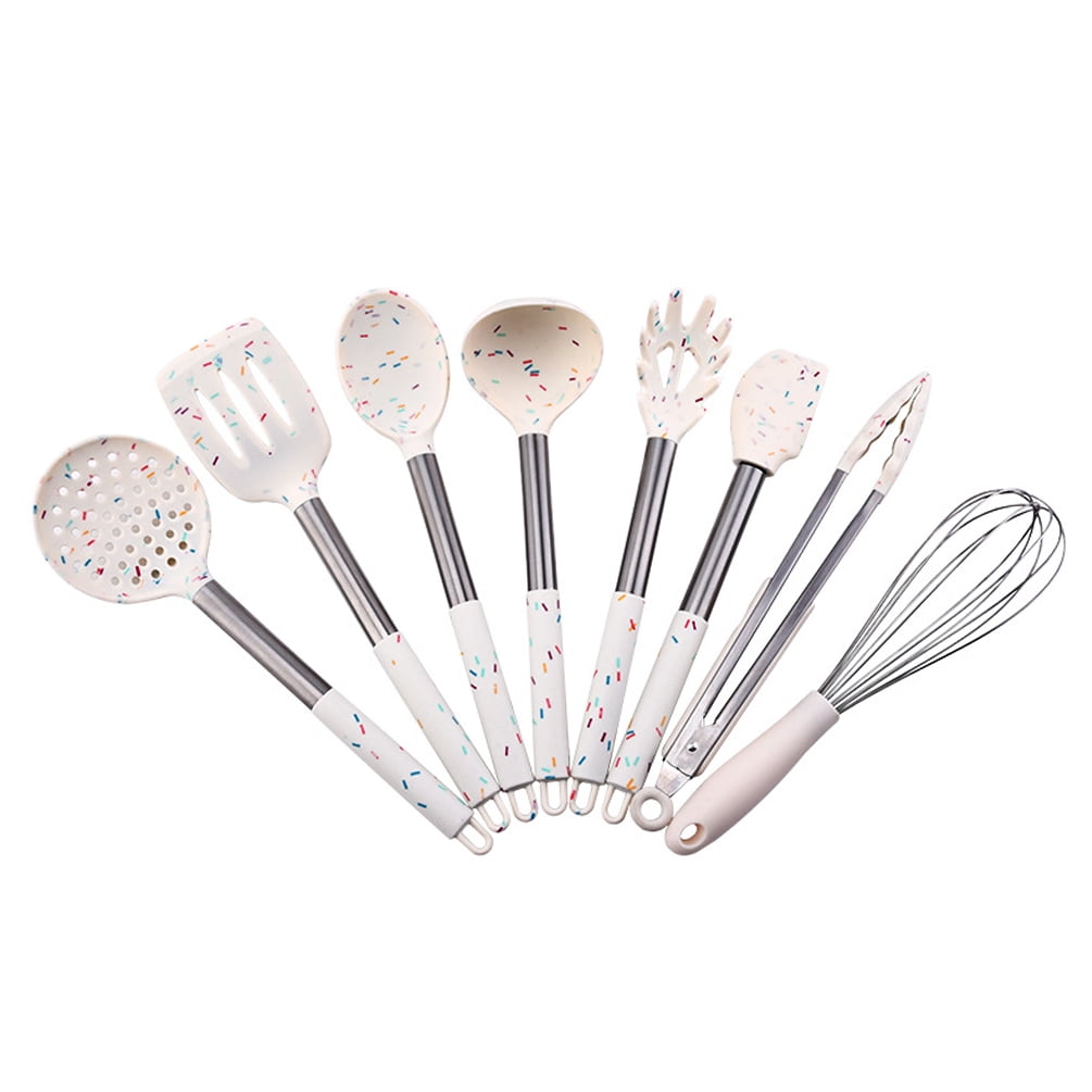 9 Pcs Silicone Cooking Utensil Set, Nonstick Heat Resistant Essential