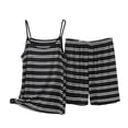 thumbnail image 2 of Gamivast Pajama Sets for Women 2 Piece Striped Cami Top & Shorts Sleepwear Summer Spaghetti Strap Lounge Set Soft Nightwear Casual Homewear, 2 of 5
