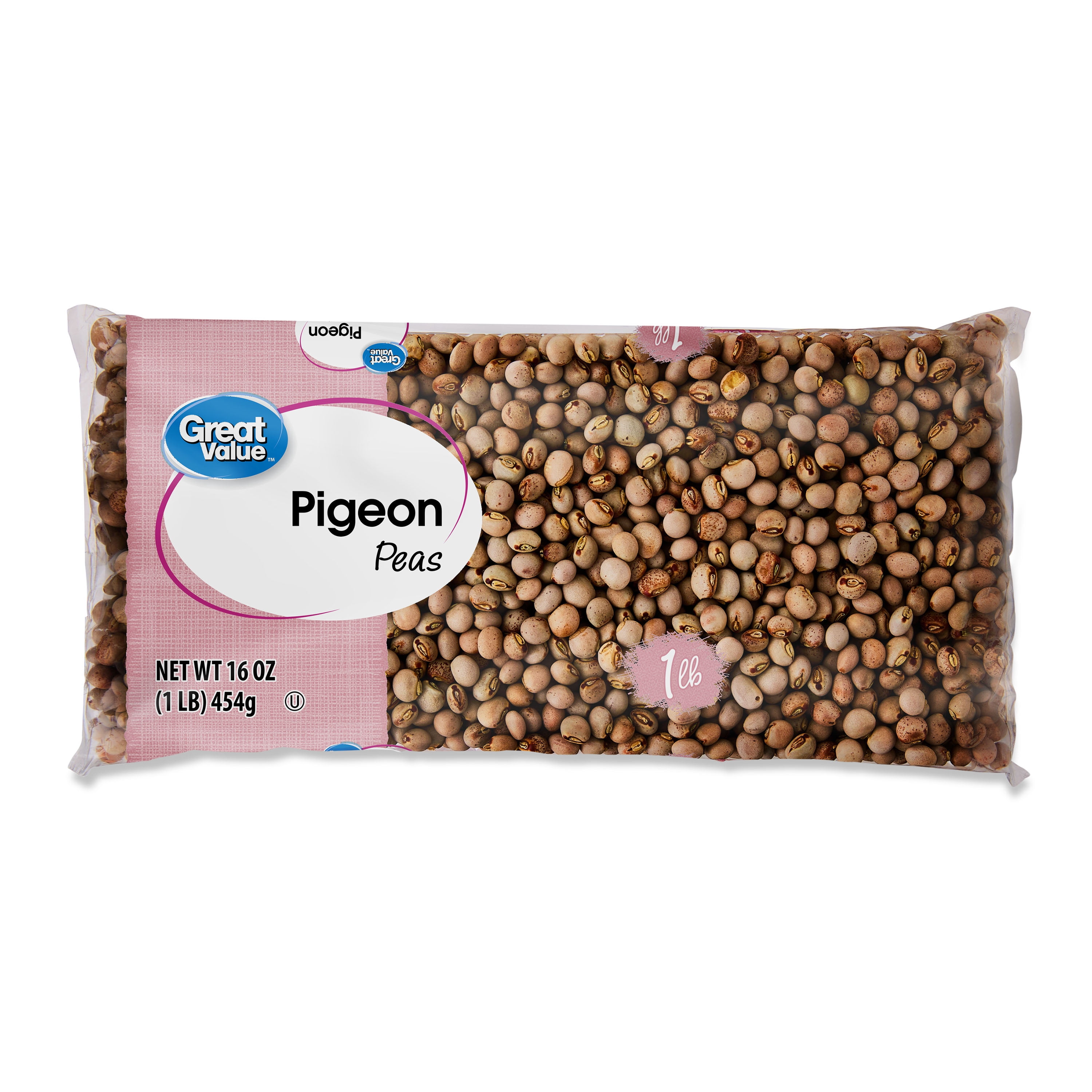 (18 pack) Great Value Pigeon Peas, 1 lb