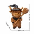 thumbnail image 2 of Highland Cow Figurines Pumpkin Christmas Tree Highland Cow Gnomes Scottish Resin Statue Calf Lovers Gifts for Halloween Christmas Home Garden Kitchen Office Tiered Tray Table Decor, 2 of 6