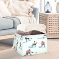 thumbnail image 3 of Yayeee Collapsible Cube Storage Bin with Lid Fabric Closet Decorative Basket with Handles, Ice Play, 3 of 7