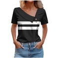 thumbnail image 3 of ATENAR Shirts for Women V Neck Solid Color Tops for Women Soft Tee Navy XL, 3 of 7