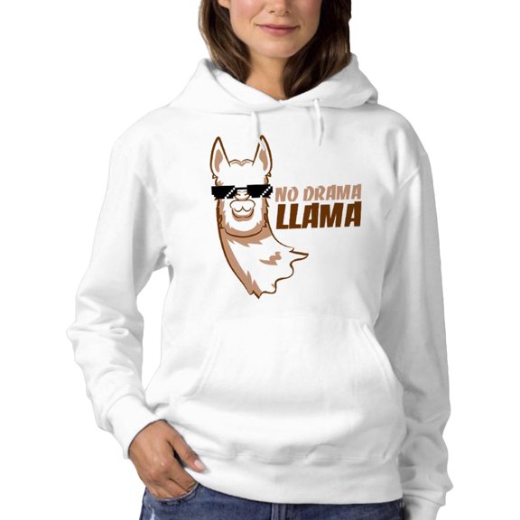 The No Drama Llama. Hoodie Women -SPIdeals Designs, Female 4X-Large