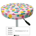thumbnail image 4 of KLL Pineapple And Leaves Round Bar Chair Cushion Cover ,Bar Stool Protector with Elastic, Soft Washable, 4 of 6