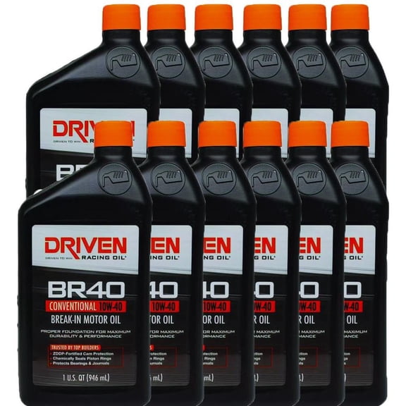 Driven Racing Oil 03706-12 BR40 10W40 Break In Motor Oil 12 Quart