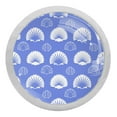 thumbnail image 1 of 4PCS Round Sea Shells Cabinet Fluorescence Knob Glowing in the Dark Furniture Drawer Pulls Handle with Screws, 1 of 5