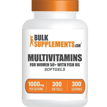 BulkSupplements Multivitamin for Women over 50 - Multimineral, Daily Multivitamin Supplement, with Fish Oil - 1 Softgel per Serving, 300 Count