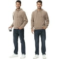 thumbnail image 3 of Xidunhg Mens Hooded Henley Sweatshirt Casual Long Sleeve Drawstring Waffle Knit Pullover Hoodies Khaki XL, 3 of 7