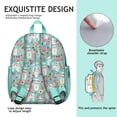 thumbnail image 5 of Bichon Dog Blue Florals Backpack Backpack for School,Cute School Bag,Schoolbag with Adjustable Shoulder Straps & Padded Back,13.8"x11.4"x6", 5 of 6