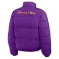 thumbnail image 3 of Women's WEAR by Erin Andrews  Purple/White Minnesota Vikings Reversible Cropped Full-Zip Puffer Jacket, 3 of 7