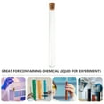 thumbnail image 4 of Miangastore 4pcs Transparent Test Tube with Cork Stopper Flat Round Bottom Glass Bottles for School Scientific Experiments Powder Liquid Storage, 4 of 8