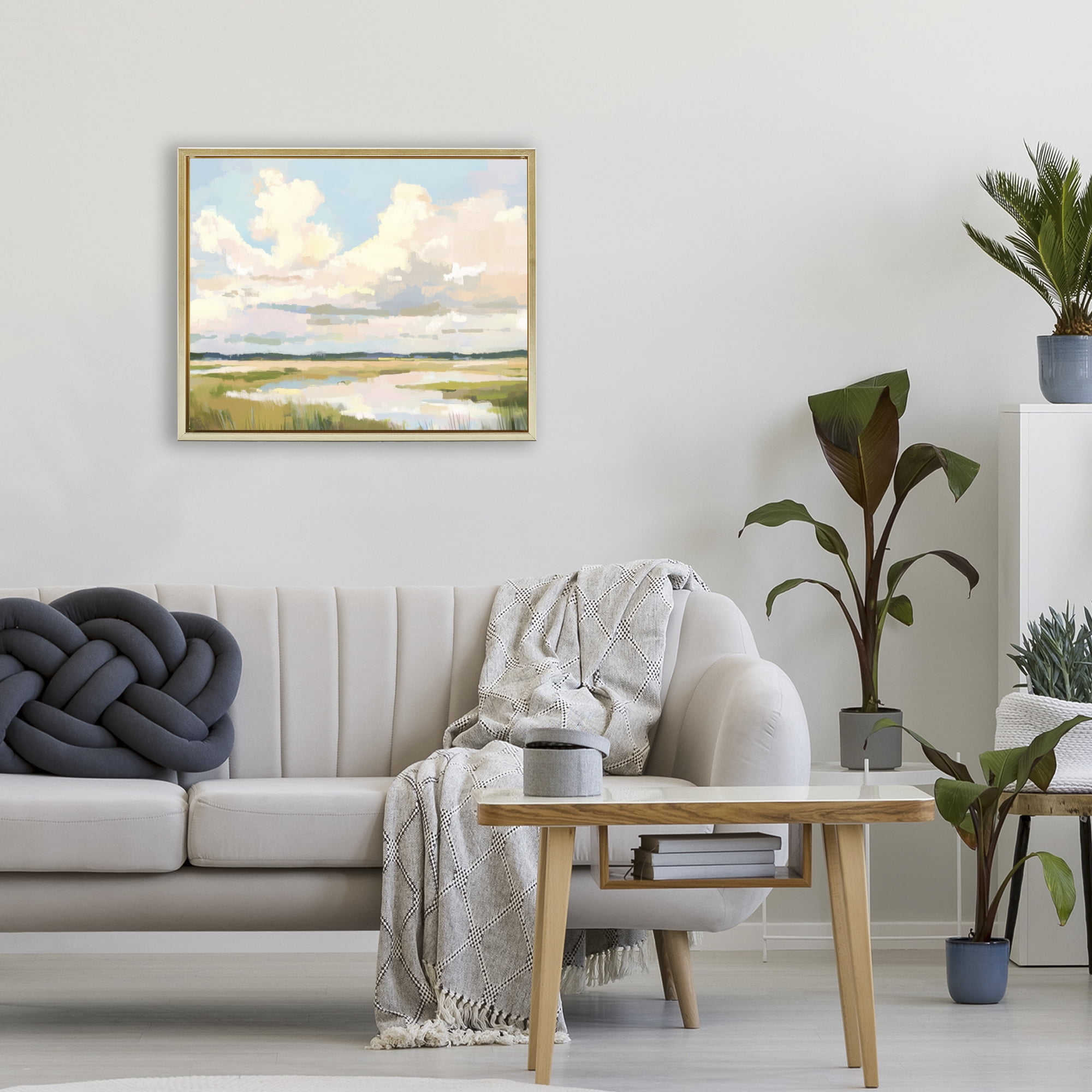 Stupell Industries Lowcountry Marsh at Dawn Gold Framed Floater Canvas Wall Art, design by LSR Design Studio