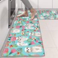 thumbnail image 2 of Kitchen Rugs Sets Of 2,Bichon Dog Blue Florals Anti Fatigue Kitchen Mat Rugs Non Slip Washable,Decorative Kitchen Floor Mats for Kitchen,Sink,Laundry,17"X47", 2 of 5