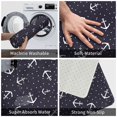 thumbnail image 4 of Front Door Mat Indoor Outdoor Outside Entrance - 16*24in Washable Cute White Anchor Dots Navyblue Thin Bathroom Rugs Fit Under Door, Bath Rugs for Bathroom, Kitchen Rugs Mats for Floor, 4 of 6