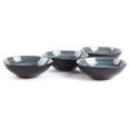 thumbnail image 6 of Sonoma 16 Piece Stoneware Dinner Set, Outside Black + inside Handpainted Color Blue, 6 of 8