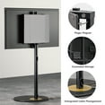 thumbnail image 4 of FITUEYES Design Corner TV Stand for 37-65 Inch, Modern TV Stand with Marble Textured Glass Base and Concealed Storage, Master Series., 4 of 5