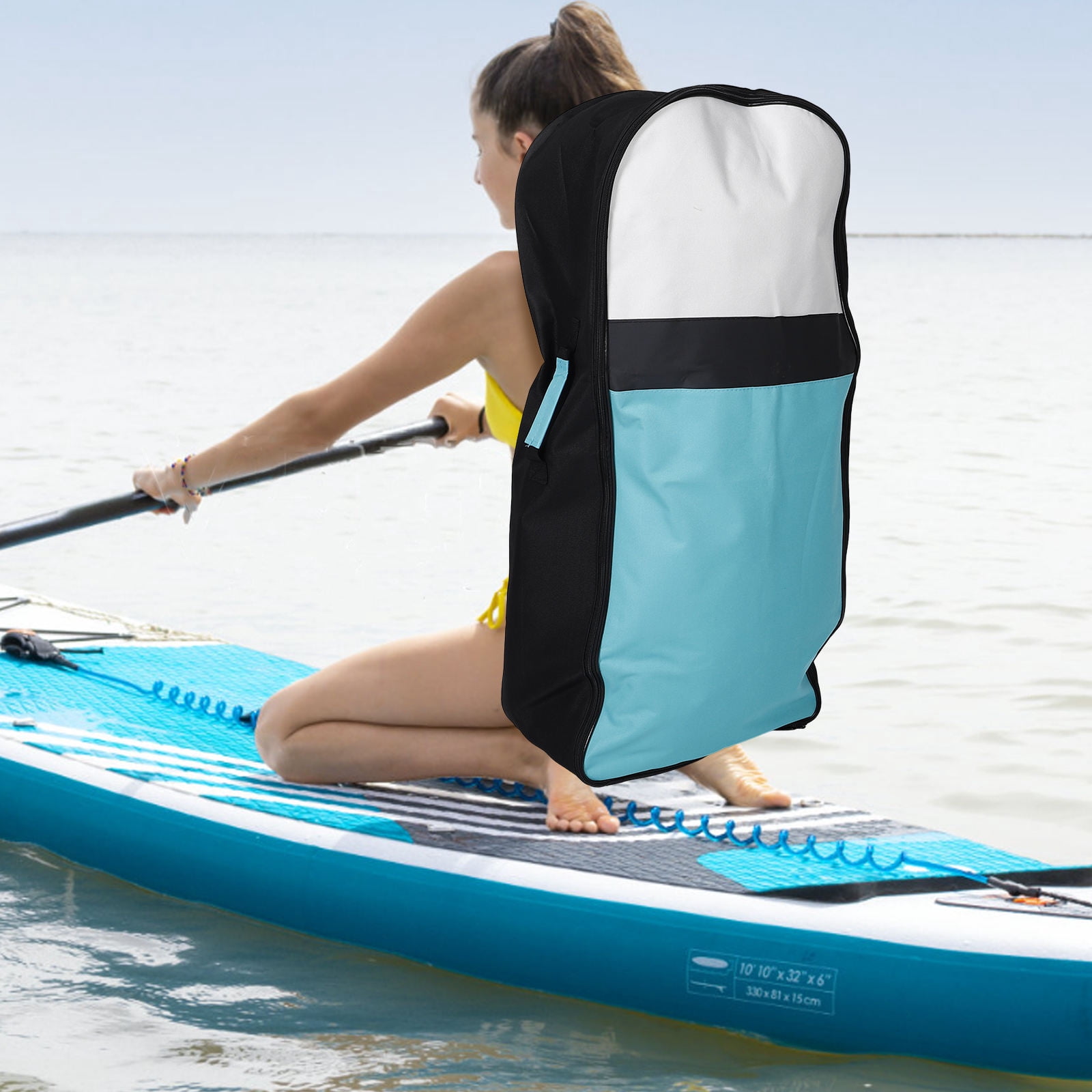 OUNONA Inflatable Paddleboard Backpack with Ergonomic Design and Water Resistant Sealed Zippers for Secure Storage