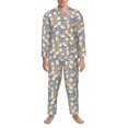 thumbnail image 3 of Fotbe Cute Rabbit Pijama de Hombre con Estampado de Manga Larga, Conjunto de 2 Piezas, Ropa de Dormir Suave y Cómoda con Bolsillos-XX-Large, 3 of 7