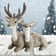 thumbnail image 4 of 2 piezas de adornos de animales de simulación, estatua artística, decoración, artesanías decorativas para gris, 4 of 9