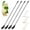 Black, variant on 12" Long Bar Spoons 4 Pcs, Stainless Steel Cocktail Stirrers for Mixing Drinks Coffee Tea, Elegant Spiral Design, Durable Easy Clean Barware, Silver