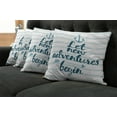 thumbnail image 5 of Ambesonne Adventure Throw Pillow Cover 4 Pack, Nautical Anchor Arrow, 24", Night Blue Pale Blue, 5 of 5