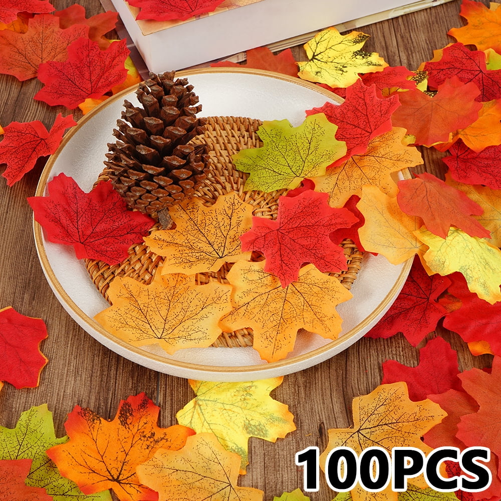Thanksgiving Decor Autumn Harvest Fall Colors Leaves Tinsel Garland 12ft.L Foil 