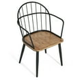 thumbnail image 5 of GDF Studio Industrial Dining Chairs with Wooden Seats, Arched Backs, and Metal Frames, Light Birch+Black, Set of 2, 5 of 14