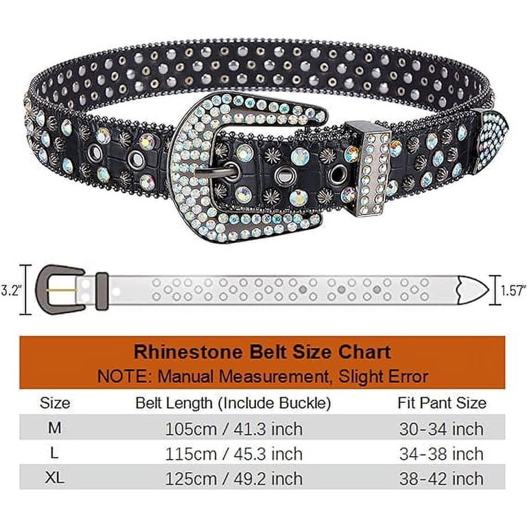 Dream Apparel Rhinestone Belt for Men and Women, Western  display picture 3