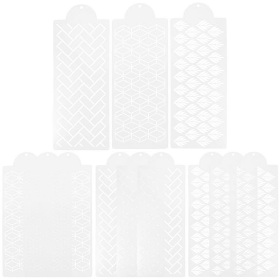 SEWCHICS Pastry Decorating Stencils for Professional Baker 12Pcs 15.4X5.9In