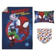thumbnail image 4 of Marvel Spidey Let's Swing Blue 3-PC Toddler Bedding, Comforter, Sheet, Pillowcase, Toddler Boy, 4 of 10