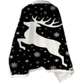 thumbnail image 4 of CoCopeaunt Wearable Blanket Flannel Shawl Blanket, Oversized Fleece Throw Blankets Snowflake Poncho, Cozy Gifts For Women, 47 X 59\\, 4 of 6