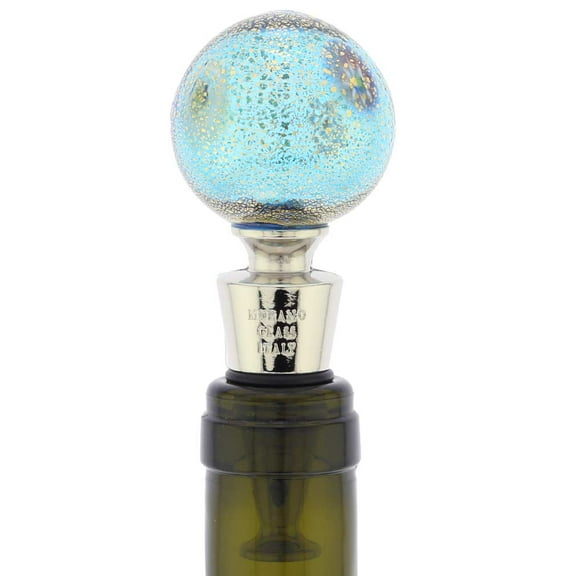GlassOfVenice Murano Glass Millefiori and Gold Bottle Stopper