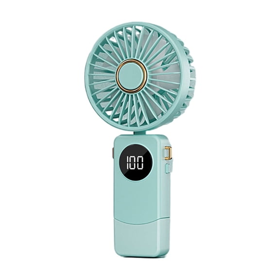 Naiovety Mini ventilador portátil, ventilador recargable, regulación del viento de 5 velocidades, compacto y fácil de llevar 2. Inteligente Electrodomésticos Azur 1200M