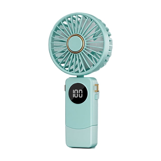 Moyic Ventilador portátil recargable, ventilador de cuello, regulación del viento de 5 velocidades, batería de larga duración, Electrodomésticos Azur 1200M