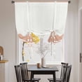 thumbnail image 3 of Orange Striped Balloon Curtains for Bedroom/Front Door/Bathroom, Abstract Modern Geometric Stripes Tie Up Curtains 63 Inch Length Light Filtering Kitchen Curtains Shades for Windows 46"x63", 3 of 8