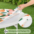 thumbnail image 4 of Round Picnic Table Cloth 100% Waterproof & Oil Proof, Elastic Fitted Table Cover for 36"-44" Round Tables, for Dining, Camping, Outdoor, 4 of 6