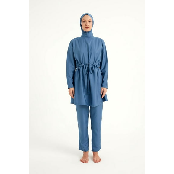 Andalus Full Coverage Burkini Set With Front Ruching A2502-6