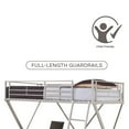 X Loft Bed over Workstation, Silver