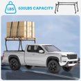 thumbnail image 4 of 2 Pcs Truck Rack, 42.9-66.9inch Width Extendable Steel Ladder Rack, 600 lbs Capacity with 8 Non-Drilling J-Bolts, Heavy Duty Truck Bed Rack Two-Bar Set for Kayak, Surfboard, 4 of 7