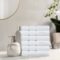 thumbnail image 2 of BNM Smart Dry Premium 6 Piece Cotton Hand Towel Set, White, 2 of 4