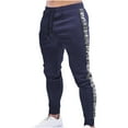 thumbnail image 1 of SDNall Mens Pants Men Color-Matching Pockets Zipper Pull Rope Fashion Casual Comfort Pants, 1 of 9