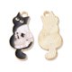 thumbnail image 2 of Halloween Alloy Enamel Pendants Light Gold Cat with Skull Black 27.5x13x1mm Hole: 2mm, 2 of 3