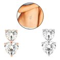 thumbnail image 2 of 1 pieza de joyería para el cuerpo de las mujeres, anillo de ombligo de doble corazón de cristal, piercing de ombligo con personalidad sexy, 2 of 5