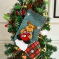 thumbnail image 1 of Fiudx Decoración del hogar Medias navideñas tejidas con diseños de Papá Noel y muñeco de nieve Bolsas de regalo rojas ideales para colgar en el árbol de Navidad 2 piezas, 1 of 6