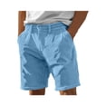 thumbnail image 2 of Mens Corduroy Shorts Casual Summer Beach Shorts for Men with Pockets Sky Blue 3XL, 2 of 5