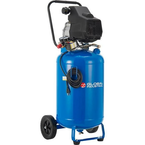 Global Industrial 133751 1.5 HP 20 gal 4.8 CFM Oil-Lube Portable MRO Electric Air Compressor, Blue